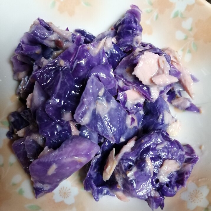 紫キャベツとシーチキンの和え物